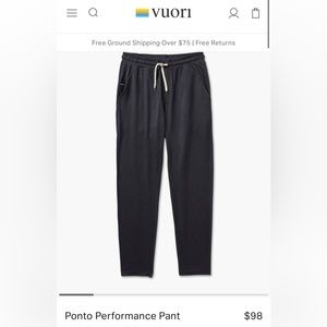 Vuori Ponto Pants Men size small